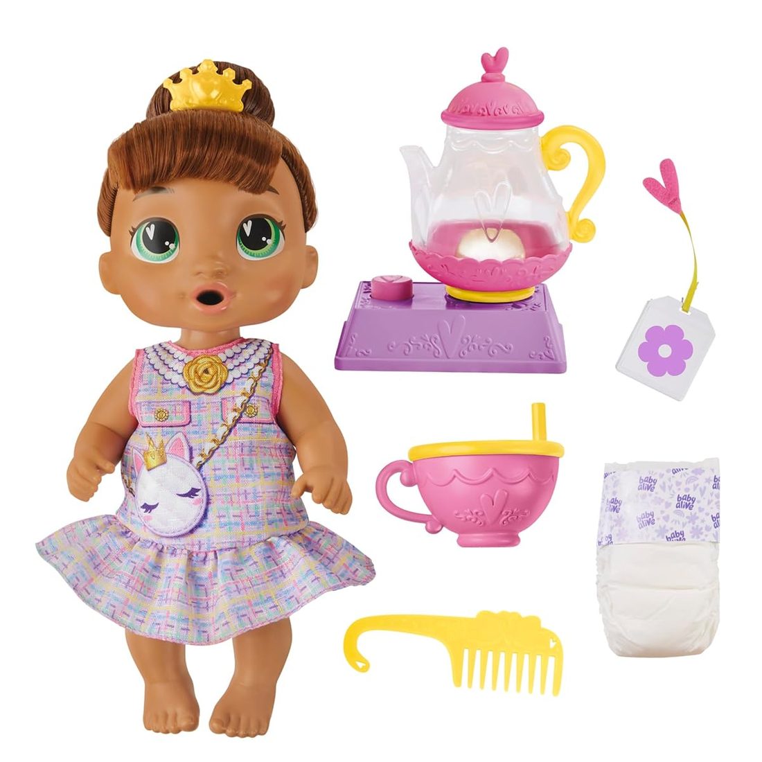 Bubbly Tea Party Sophia Sparkle Doll Baby Alive doll set