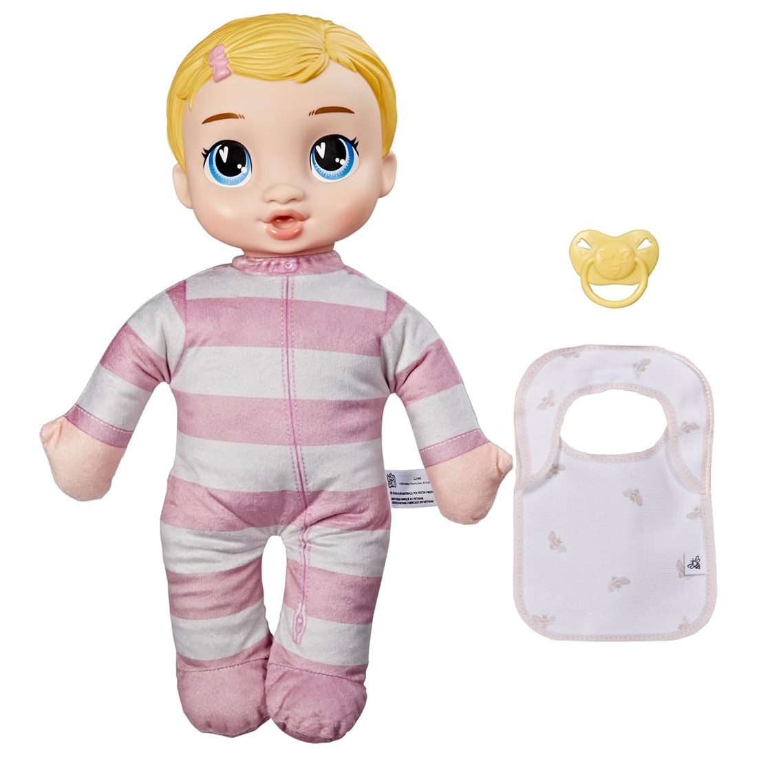 Burt's Bees Cozy Stripes, Blonde Hair Baby Alive doll set