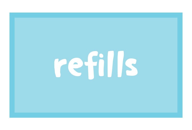 Food, Diaper & Outfit Refills on our shelf